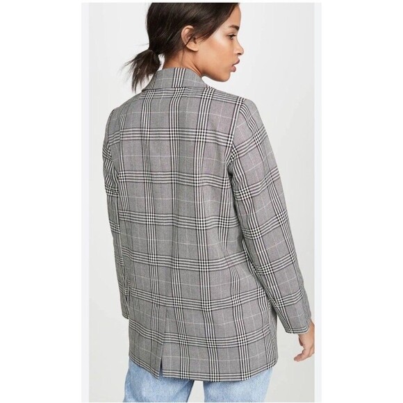 Madewell Caldwell Oversized Plaid Double Breasted Plaid Blazer Jacket Size L - Picture 5 of 12